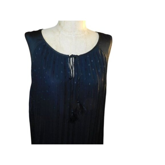 Lane Bryant Size 24 Black Shimmer pleated plus size Blouse Top NWT - Picture 3 of 3